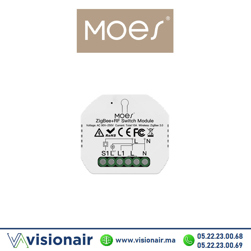 [MOES- WRM-104] Switch simple Moes pour éclairage WRM-104