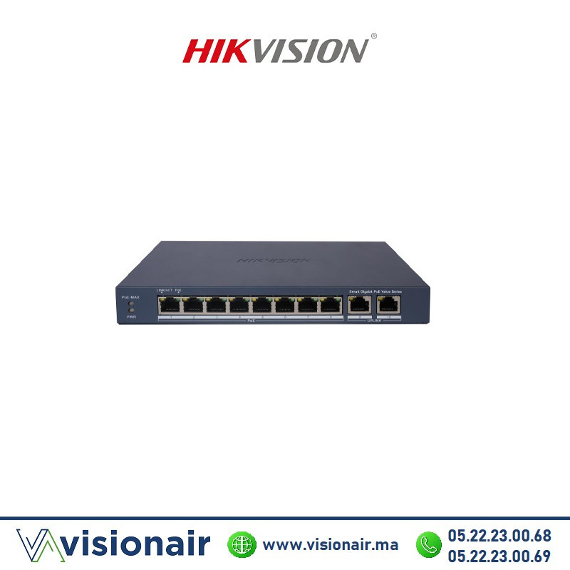 [HIKDS-3E0526P-E/M] Switch HIKVISION 8 ports POE 60W gigabit DS-3E1510P-EI/M