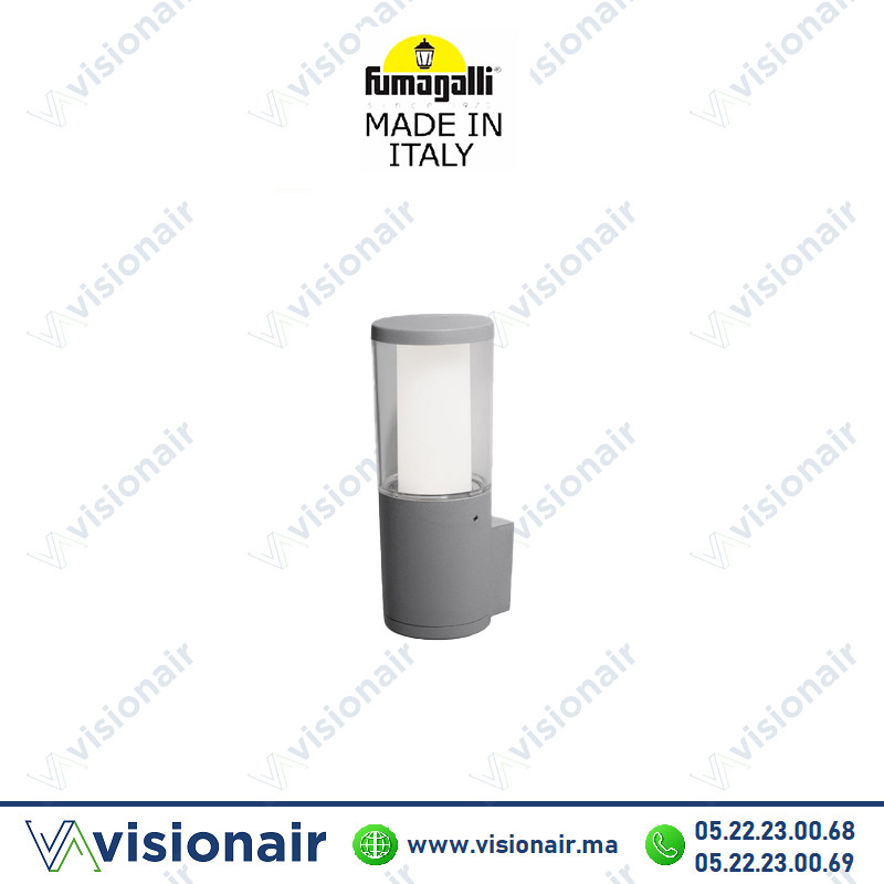 [FUMACARLOWALL-G] Applique murale Fumagalli Carlo Wall GU10 3,5W CCT Gris DR1.570.U1K