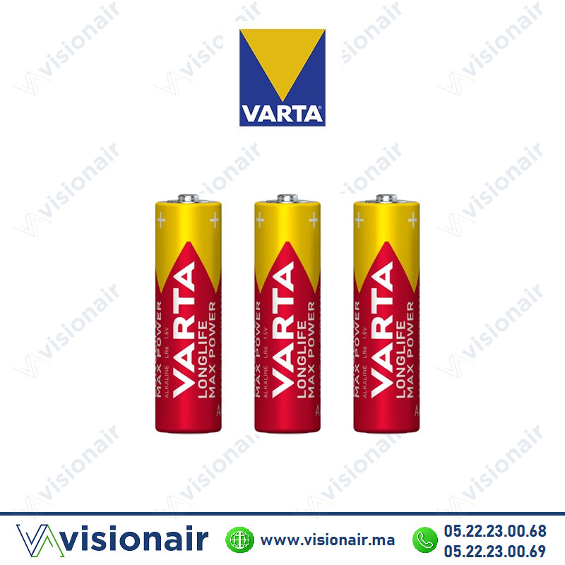 [VARTAMAXPOWERAA3] Pile longlife Varta max power 3 piles AA3 LR06 1.5V alcaline