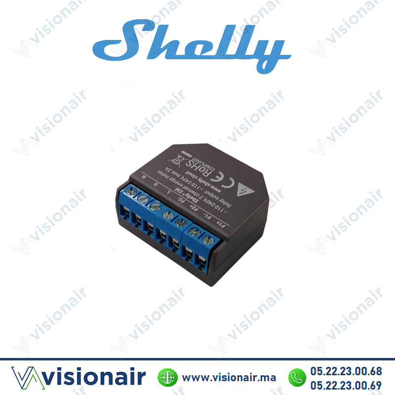 [SHELLY-EM] Relais domotique SHELLY compteur WI-FI avec pince 50A SHELLY-EM