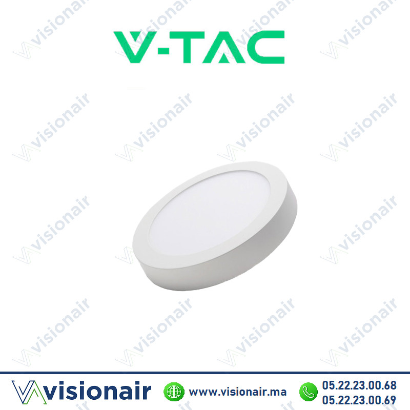 [VT-12012SF-SKU9298-RD] Panel LED V-TAC apparent rond 12W 4000°K SKU9298