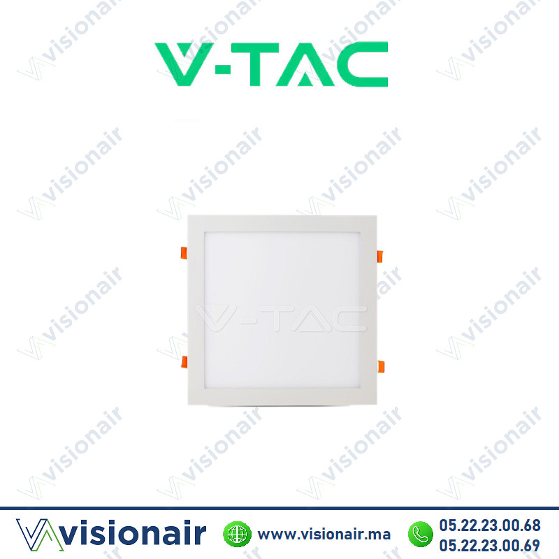 [VT-24025-SKU9624-SQ] Panel LED V-TAC carré encastré 24W 6000°K SKU9624