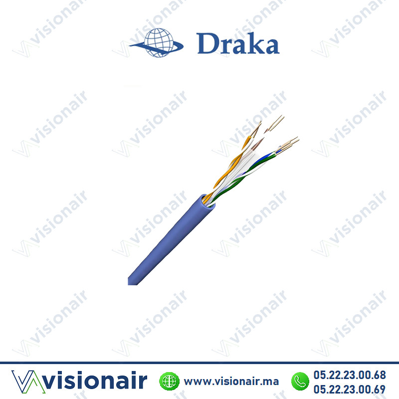 [DRAKAUUTP500] Câble informatique catégorie 6 Draka LSZH U/UTP T500ml