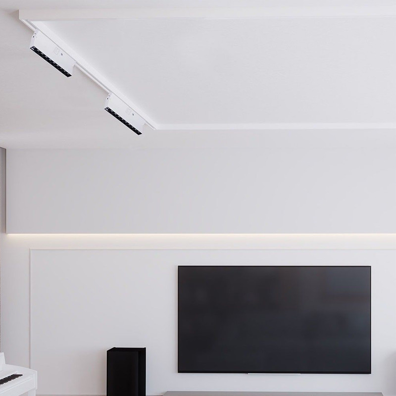 Projecteur laser sur rail V-TAC 25W 2700°K en aluminium Blanc Casablanca Maroc