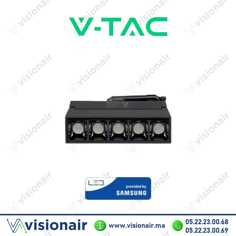 [VT-416-SKU20001] Projecteur laser sur rail V-TAC 12W 4000°K en aluminium Noir