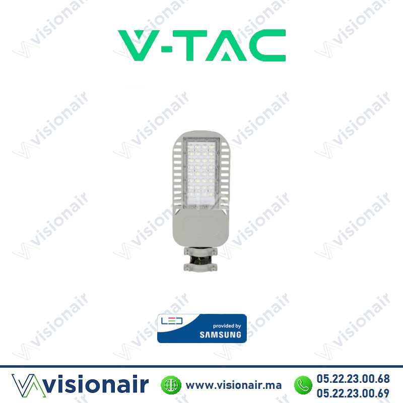[VT-54ST] Luminaire LED slim streetlight V-TAC 50W 6500°K VT-54ST