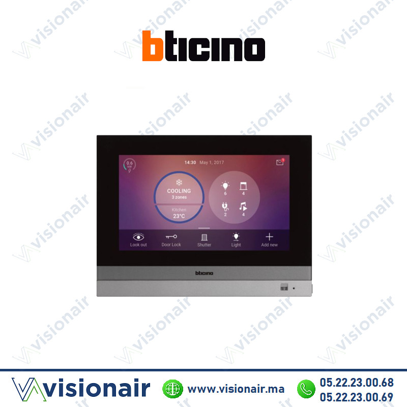 [BT3488] Ecran capacitif tactile BTICINO 7" aluminium BT3488