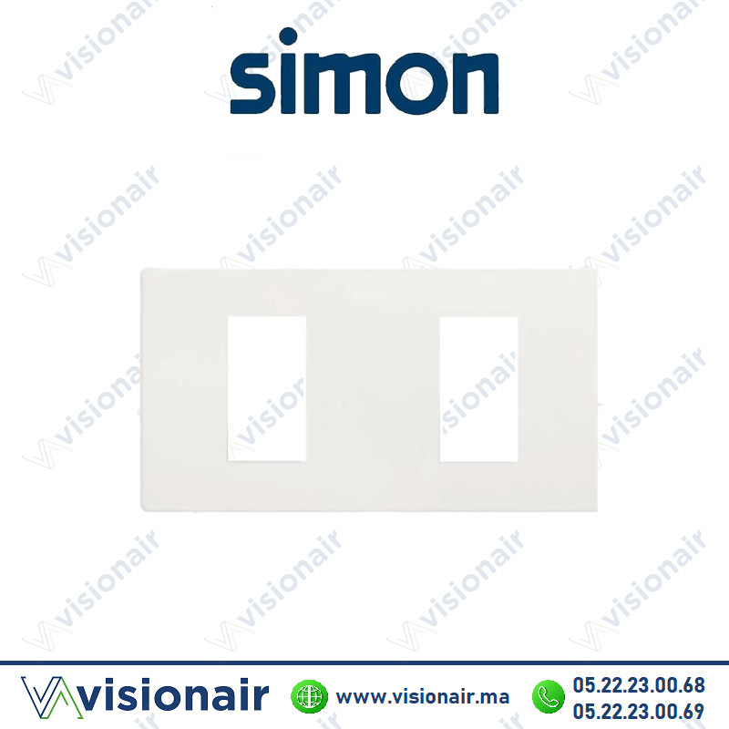 [27101620-090] Cadre Simon 270 Minima 2 modules blanc 27101620-090