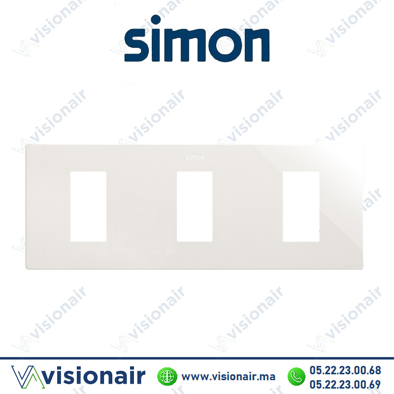 [27101630-090] Cadre Simon 270 Minima 3 modules blanc 27101630-090