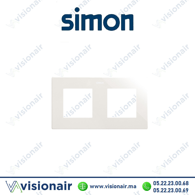 [27000620-090] Cadre Simon 270 2 modules Icon blanc 27000620-090