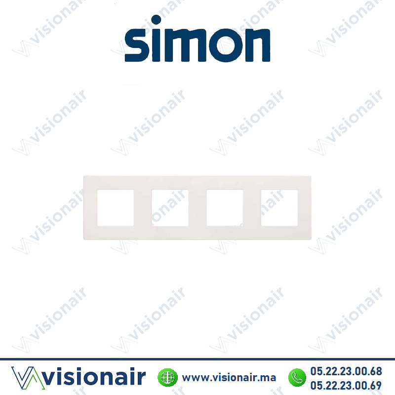 [27000640-090] Cadre Simon 270 4 modules Icon blanc 27000640-090
