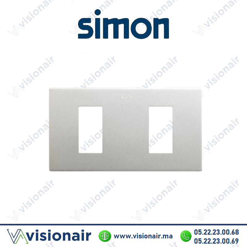 [27101620-093] Cadre Simon 270 Minima 2 modules Aluminium 27101620-093