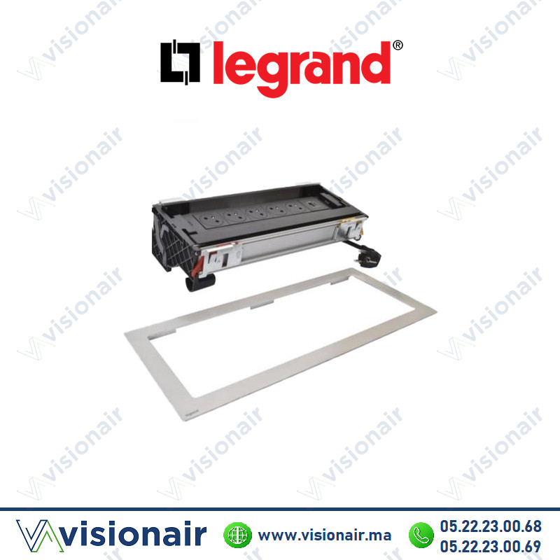 [654852] Incara flip-up Legrand 12 modules 5 prises 2P+T + 1 chargeur USB A+C 15W