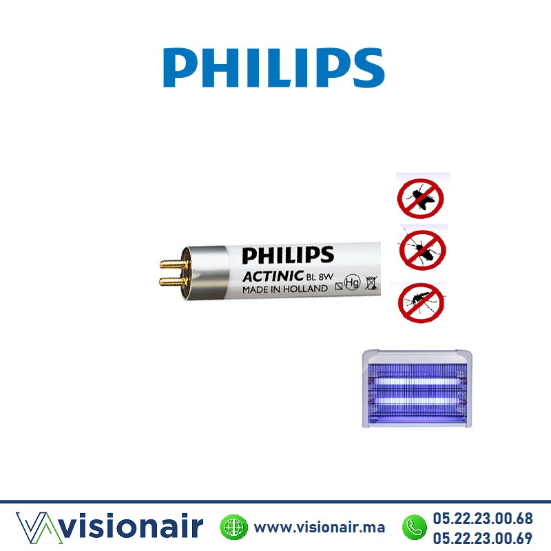 [PHILIPSACTINIC8W] Tube UV T5 tue-insectes Philips Actinic BL 8W 30cm