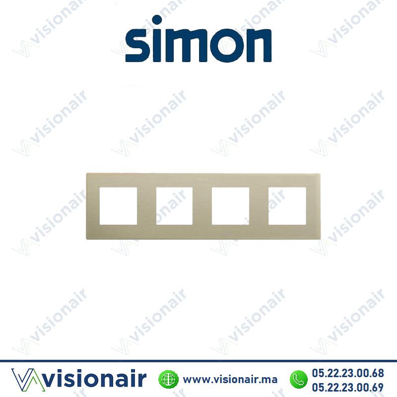 [27000640-094] Cadre Simon 270 4 modules Icon champagne 27000640-094