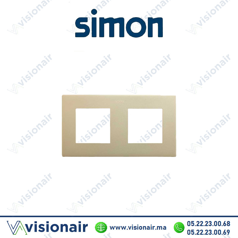 [27000620-094] Cadre Simon 270 2 modules Icon champagne 27000620-094
