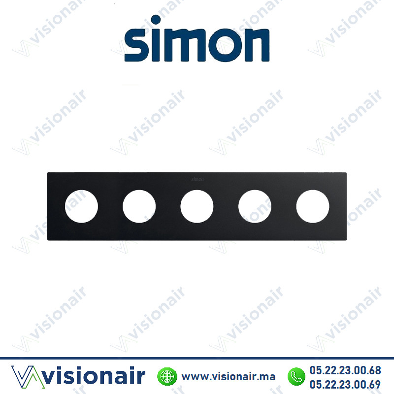 [27110650-098] Cadre Simon 270 Minima 5 modules 2P+T CLEAN noir mat 27110650-098