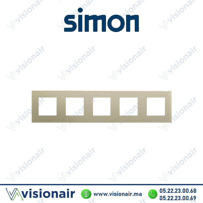 [27000650-094] Cadre Simon 270 5 modules Icon champagne 27000650-094