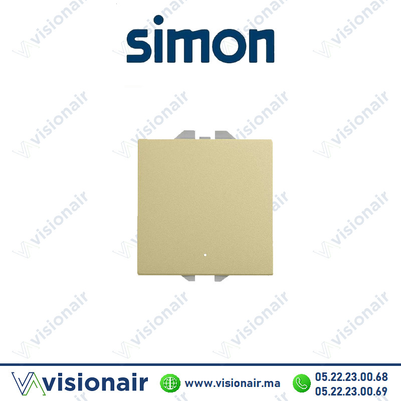 [20000150-094] Bouton poussoir Simon270 neutre large champagne 20000150-094