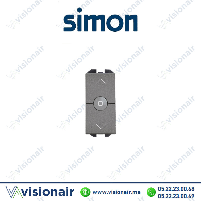 [20001333-096] Interrupteur Simon 270 volet roulant étroit Titane 20001333-096