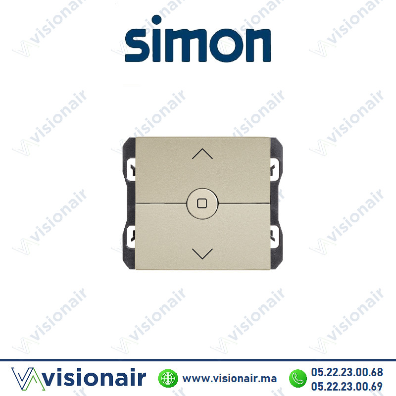 [20000333-094] Interrupteur Simon 270 volet roulant large champagne 20000333-094