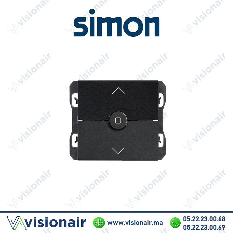 [20000333-098] Interrupteur Simon 270 volet roulant large Noir mat 20000333-098
