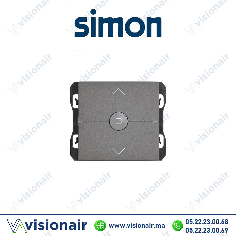 [20000333-096] Interrupteur Simon 270 volet roulant large Titane 20000333-096