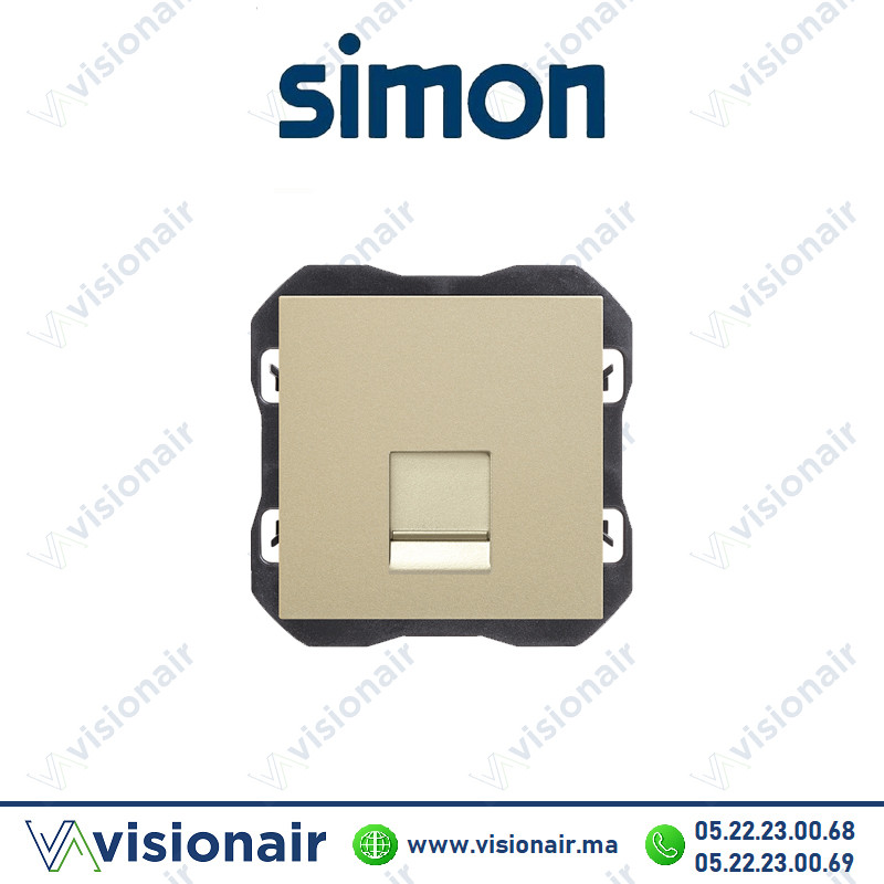 [20000187-094] Cache Simon 270 RJ45 avec connecteur champagne 20000187-094