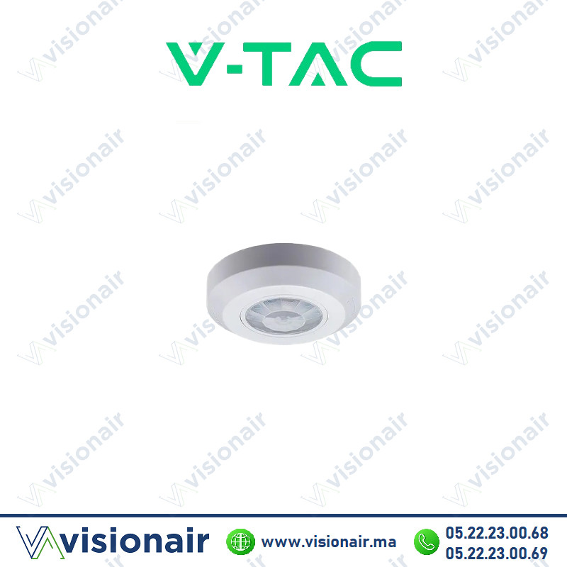 [VT8091-SKU6606] Détecteur de mouvement V-TAC apparent 8M 360° IP20 SKU6606