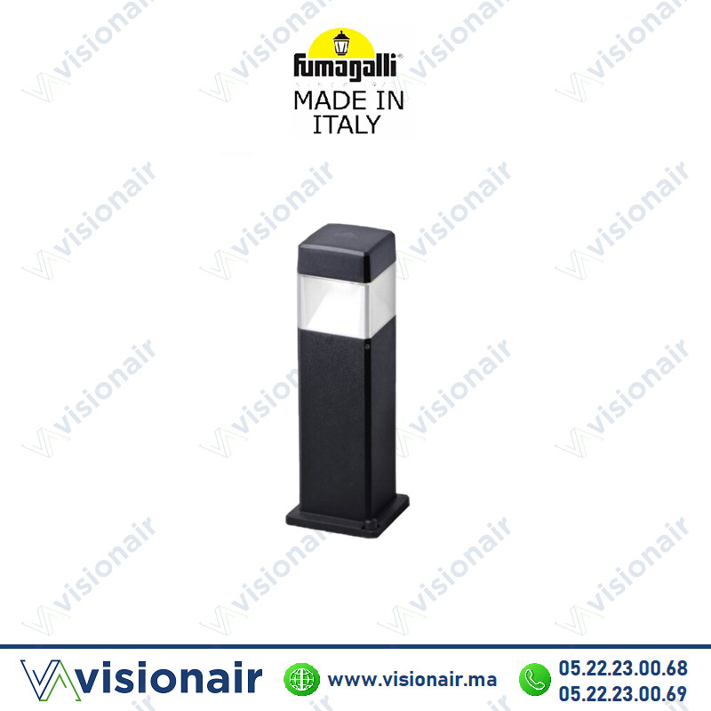 [ELISA500N] Borne de jardin Fumagalli Elisa 500 Noir GX53 10W CCT DS2.563.D1K