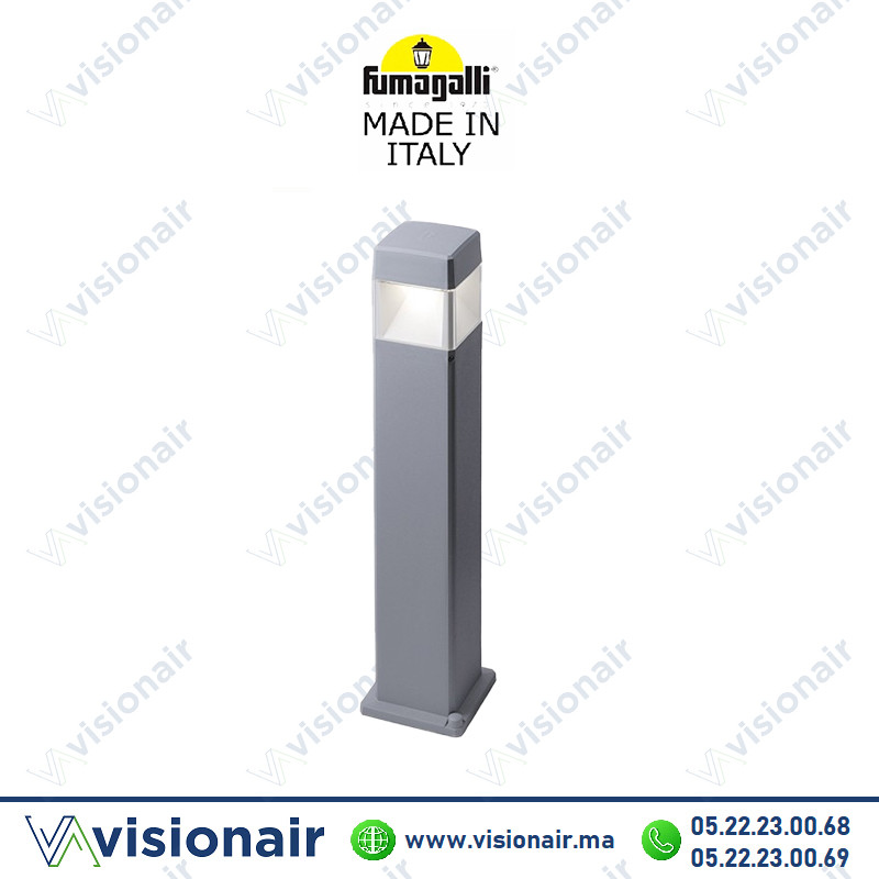 [ELISA800G] Borne de jardin Fumagalli Elisa 800 Gris GX53 10W CCT