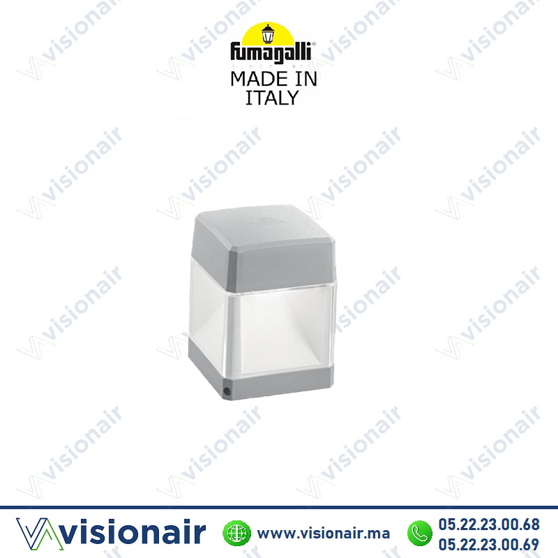 [ELISWALLG] Borne de jardin Fumagalli Elisa Gris GX53 10W CCT DS2.560.D1K
