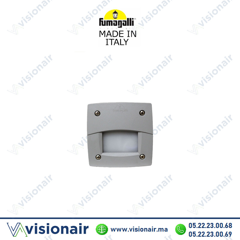 [FUMALETI3C3G] Balisage Fumagalli Leti carré 100 GX53 3W Gris 3C3