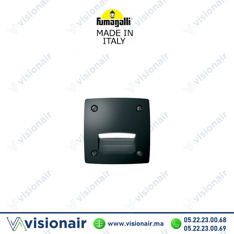 [FUMALETI3C4N] Balisage Fumagalli Leti carré 100 GX53 3W Noir 3C4