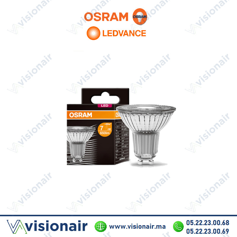[LEDV4099854579530] Lampe LED value part16 GU10 Ledvance 7W 4000°K