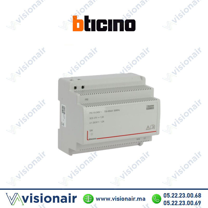 [BTE56] Alimentation modulaire BTICINO MyHome BUS SCS 110V~ à 240V~ sortie 27V 1,2A BTE56