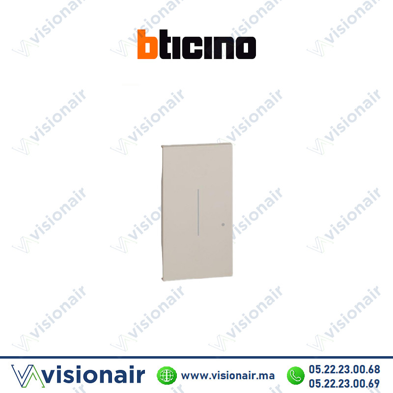 [BTKM42M2] Enjoliveur commande BTICINO Living Now sans fils d'éclairage et prise 2M Sable BTKM42M2
