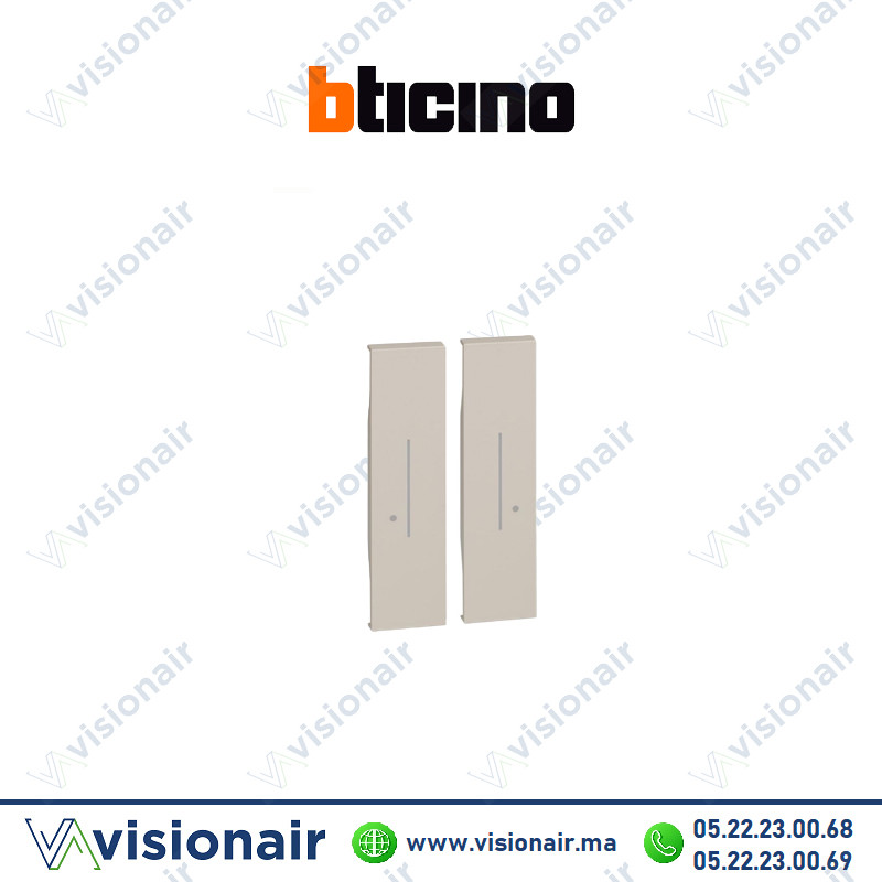 [BTKM36M2] Enjoliveur éclairage double BTICINO Living Now K4003DCW 2M Sable BTKM36M2