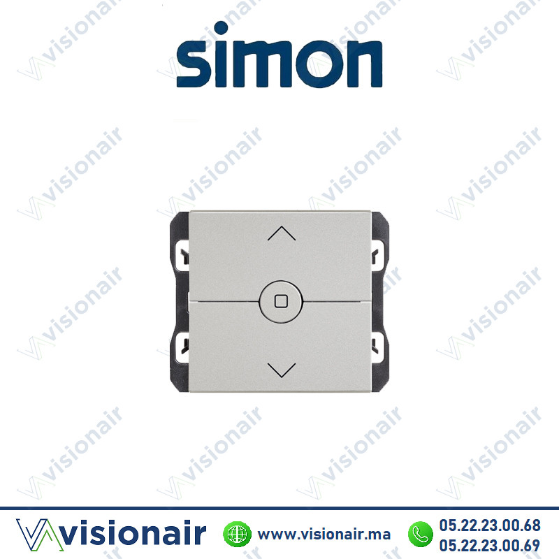 [20000333-093] Interrupteur Simon 270 volet roulant large aluminium 20000333-093