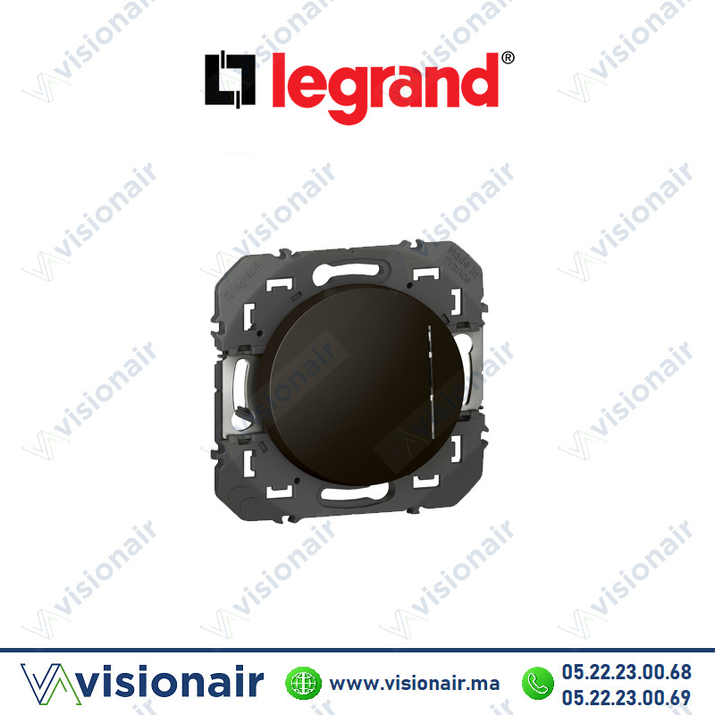 [LEG095263] Interrupteur Legrand Dooxie va et vient témoin Noir mat 095263