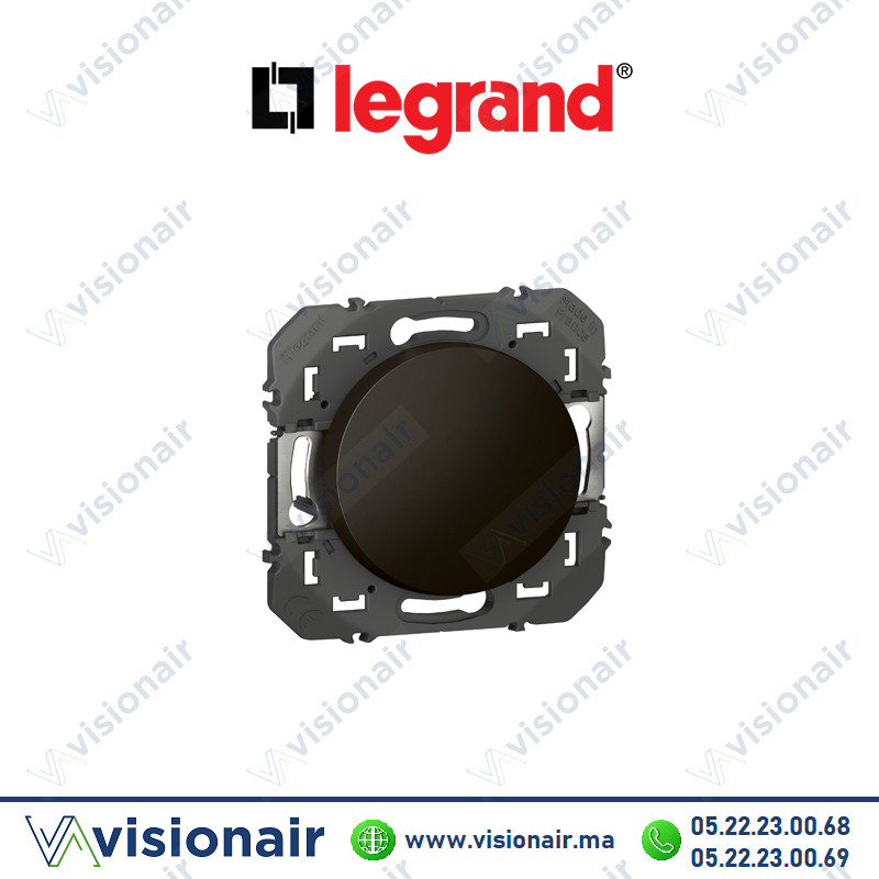 [LEG600204] Poussoir simple Legrand Dooxie Noir mat 600204