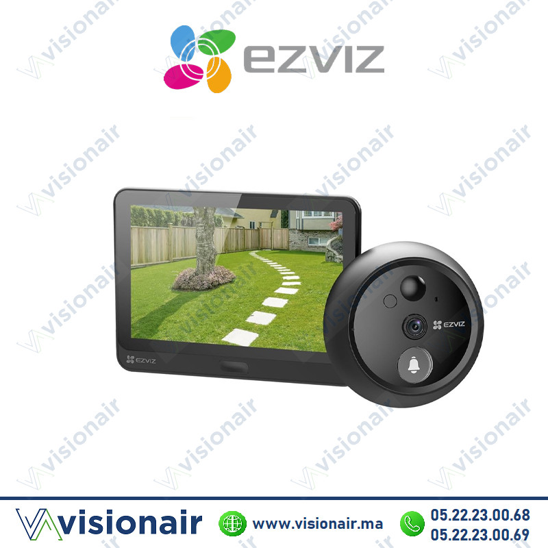 [HP4-R100] Sonnette EZVIZ à judas sans fil 2MP Noir HP4-R100