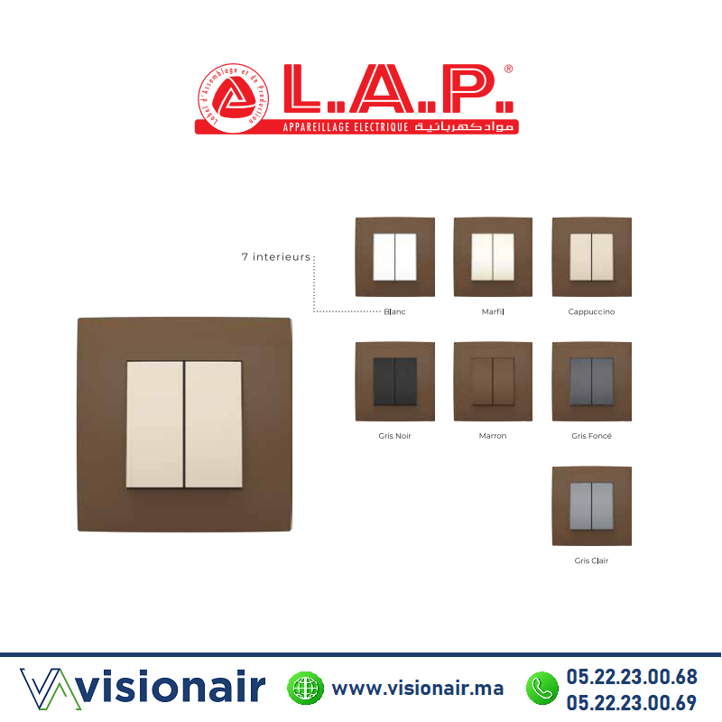 [LAPCADM0112] Cadre marron clair LAP MILLENIUM 1 poste