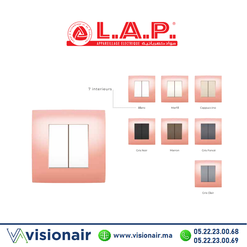 [LAPCADM0120] Cadre saumon LAP MILLENIUM 1 poste