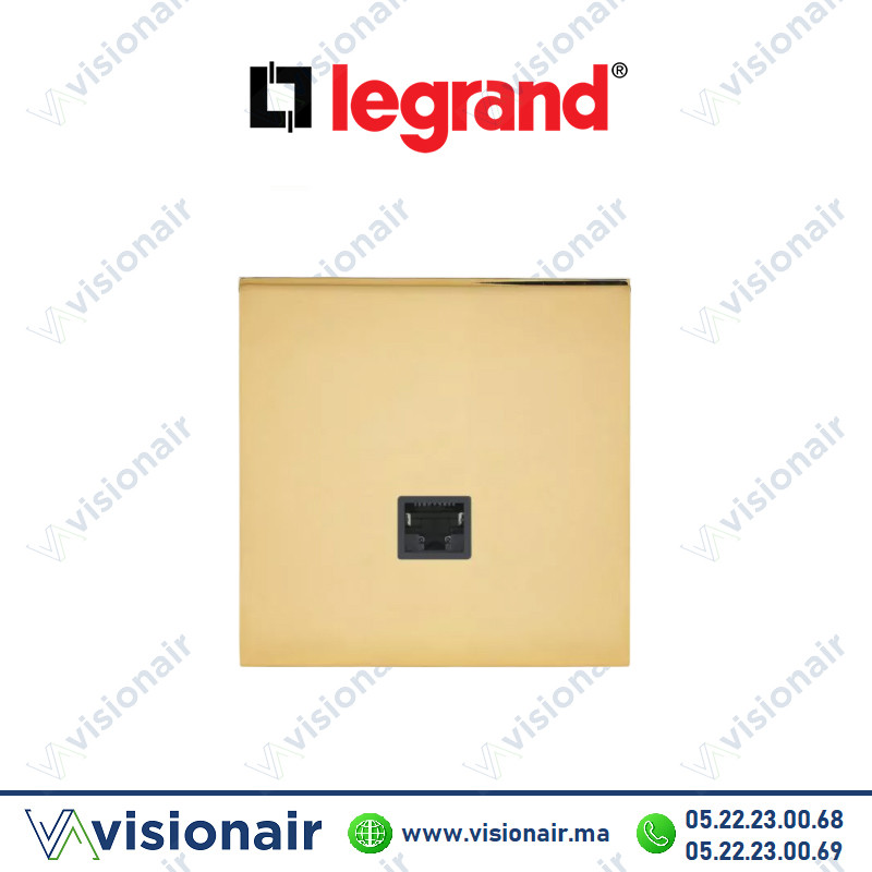 [LEG67725] Legrand art d'Arnould prise RJ45 Catégorie 6 FTP Or Miroir 67725
