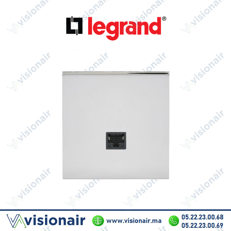 [LEG67625] Legrand art d'Arnould prise RJ45 Catégorie 6 FTP acier Miroir 67625