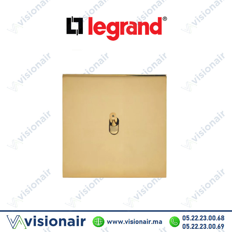 [LEG67717] Legrand art d'Arnould poussoir lumineux Or miroir 67717