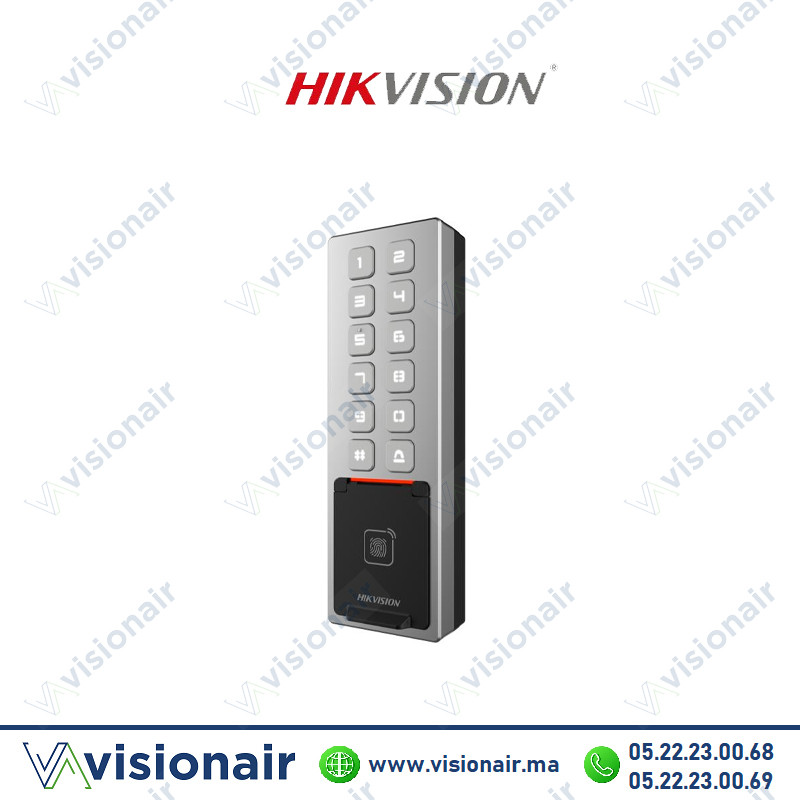[DS-K1T805MBFWX] Pointeuse contrôle d'accès HIKVISION avec empreintes & cartes IP65 DS-K1T805MBFWX
