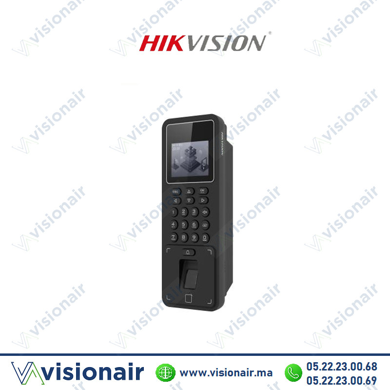 [DS-K1T808MFWX-B] Pointeuse contrôle d'accès HIKVISION avec reconnaissance faciale, empreintes & cartes DS-K1T808MFWX-B